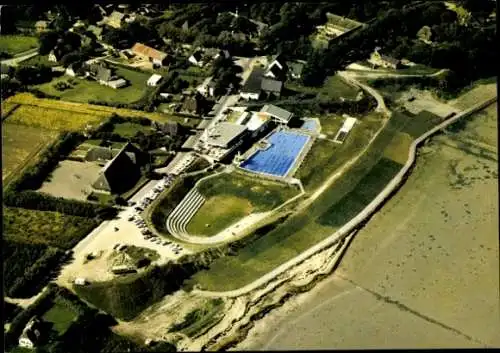 Ak Keitum auf Sylt, Teilansicht, Meerwasserschwimmbad