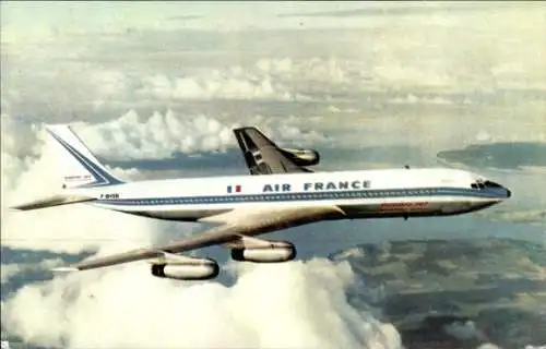 Ak Französisches Passagierflugzeug der Air France, Boeing 707 Intercontinental, F-BHSB