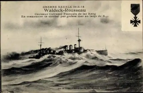 Ak Französisches Kriegsschiff Waldeck-Rousseau