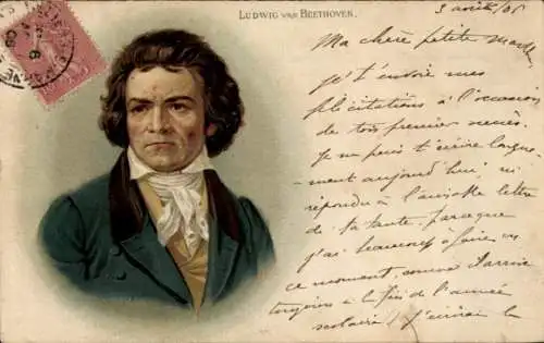 Ak Komponist Ludwig van Beethoven, Portrait