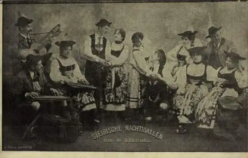 Ak Steirische Nachtigallen, Musiker, Volkstrachten