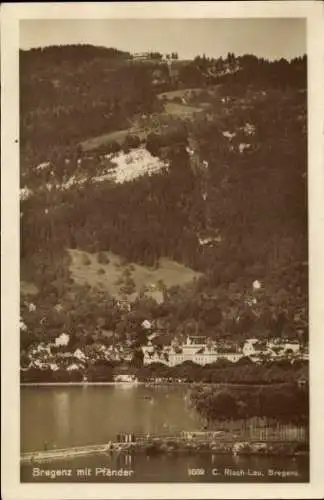 Ak Bregenz am Bodensee Vorarlberg, Teilansicht, Pfänder