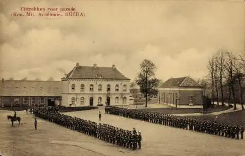 Ak Breda Nordbrabant Niederlande, 75. Jahrestag der KM Akademie, Parade