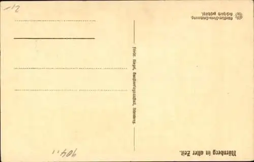 Steindruck Ak Nürnberg in Mittelfranken Bayern, Nürnberger Trichter, Wappen