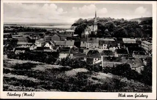 Ak Oderberg in der Mark, Gesamtansicht vom Geisberg
