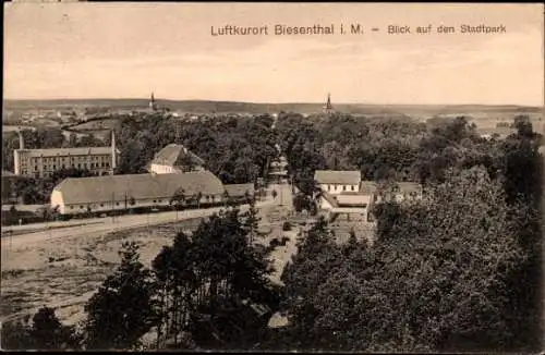 Ak Biesenthal in der Mark, Stadtpark, Panorama