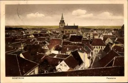 Ak Güstrow in Mecklenburg, Panorama