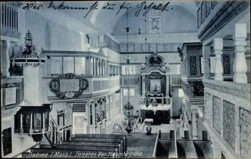 Ak Dahme in der Mark, Inneres der Hauptkirche