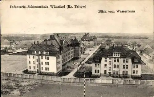 Ak Wünsdorf Zossen in Brandenburg, Infanterie Schießschule, Blick vom Wasserturm