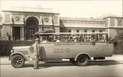 Foto Ak København Kopenhagen Dänemark, Stadtrundfahrt, Bus