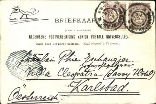 Ak Den Haag Südholland Niederlande, Delegierte der Friedenskonferenz 1899