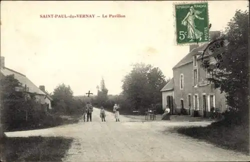 Ak Saint-Paul-du-Vernay Calvados, Le Pavillon