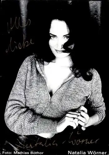 Ak Schauspielerin Natalia Wörner, Portrait, Autogramm