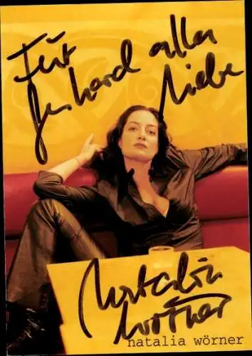 Ak Schauspielerin Natalia Wörner, Portrait, Autogramm