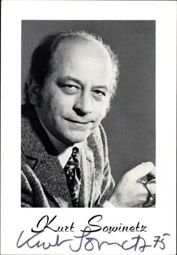 Ak Schauspieler Kurt Sowinetz, Portrait, Autogramm