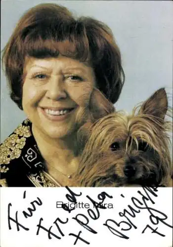 Ak Schauspielerin Brigitte Mira, Portrait, Autogramm