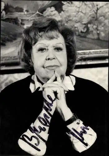 Ak Schauspielerin Brigitte Mira, Portrait, Autogramm