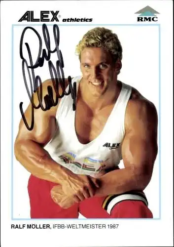 Ak Schauspieler Ralf Möller, Portrait, Autogramm, Werbung Alex athletics