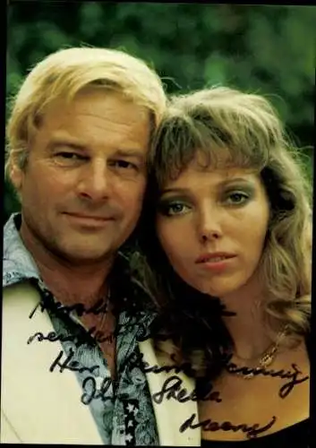 Ak Schauspielerin Stella Mooney Schell und Carl Schell, Portrait, Autogramm
