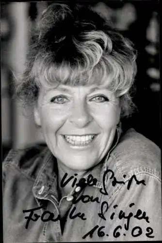 Ak Schauspielerin Frauke Sinjen, Portrait, Autogramm