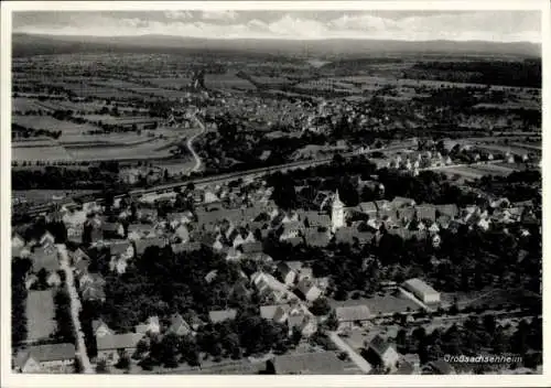 Ak Großsachsenheim Sachsenheim in Württemberg, Fliegeraufnahme