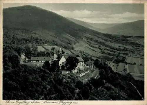 Ak Großheubach am Main Unterfranken, Kloster Engelberg, Fliegeraufnahme