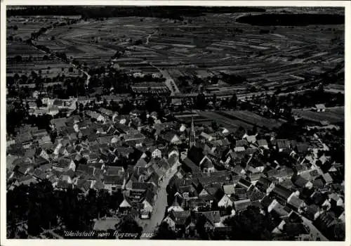 Ak Waibstadt in Baden, Fliegeraufnahme