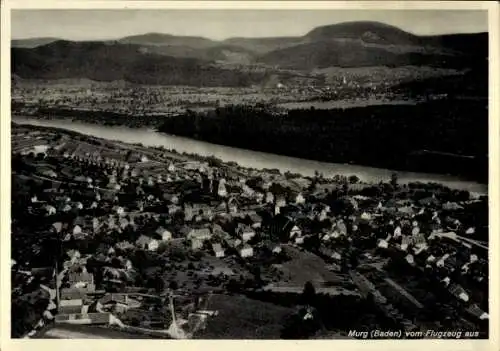 Ak Murg am Hochrhein Baden, Fliegeraufnahme