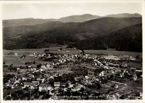 Ak Maulburg im Wiesental Südschwarzwald, Fliegeraufnahme