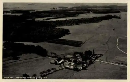 Ak Wildbad Wemding in Schwaben, Fliegeraufnahme