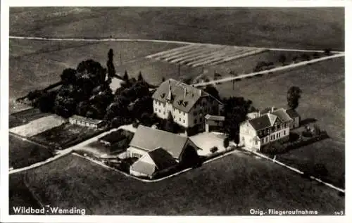 Ak Wildbad Wemding in Schwaben, Fliegeraufnahme