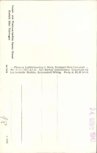Ak Eisfeld in Thüringen, Fliegeraufnahme