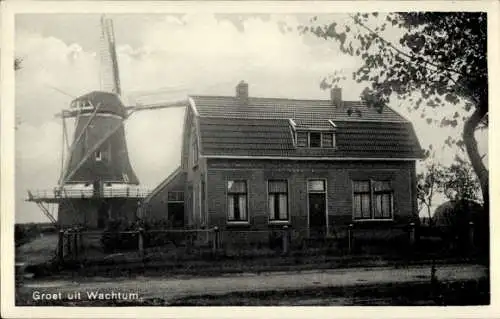 Ak Wachtum Coevorden Drenthe, Windmühle