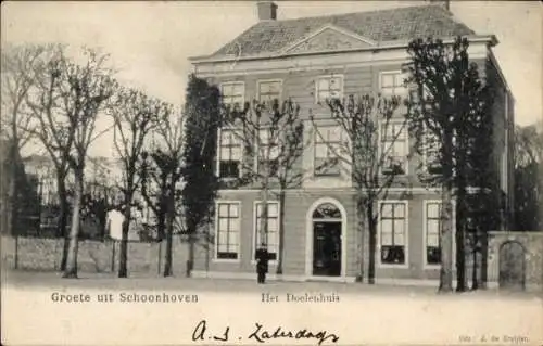 Ak Schoonhoven Südholland Niederlande, Het Doelenhuis