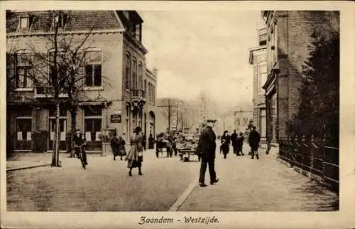 Ak Zaandam Zaanstad Nordholland, Westzijde, Straßenpartie