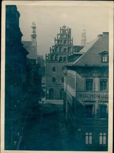 Foto Zwickau in Sachsen, Straße, Geschäfte, Kaffeerösterei, Buchdruckerei