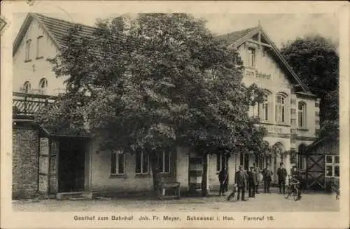 Ak Scheeßel in Niedersachsen, Gasthof zum Bahnhof
