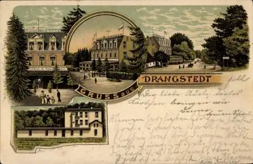 Litho Drangstedt Geestland, Ortsansichten, Kurhaus