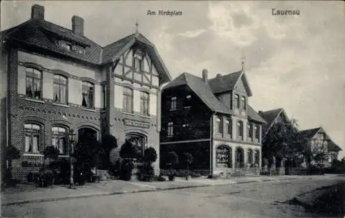 Ak Lauenau in Niedersachsen, Am Kirchplatz