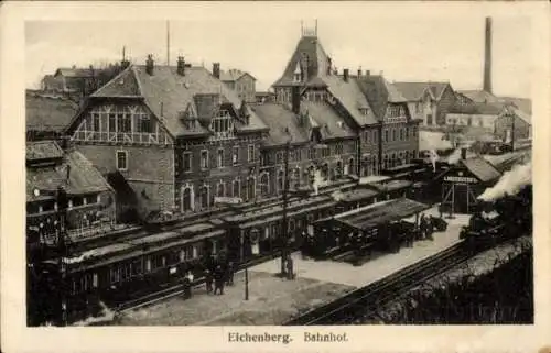 Ak Eichenberg Neu-Eichenberg in Hessen, Bahnhof, Eisenbahn