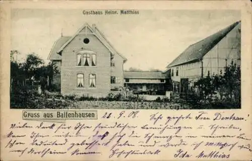 Ak Ballenhausen Friedland an der Leine, Gasthaus Heinr. Matthias