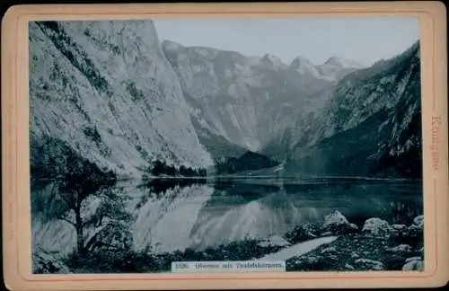 Kabinett Foto Königsee Königssee Oberbayern, Obersee mit Teufelshörnern