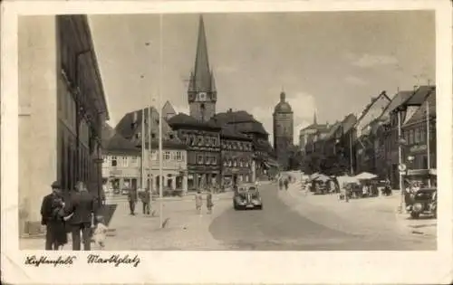 Ak Lichtenfels am Main Oberfranken, Marktplatz, Kirchturm