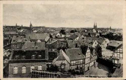 Ak Quedlinburg im Harz, Gesamtansicht