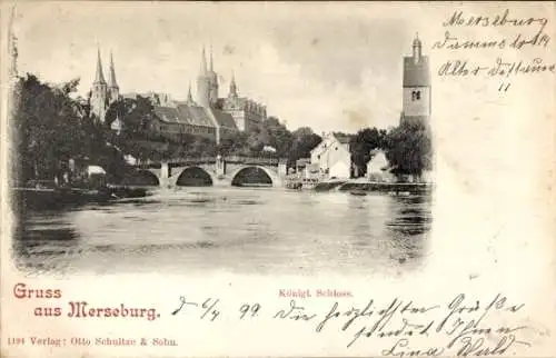 Ak Merseburg an der Saale, Königliches Schloss