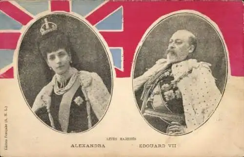 Ak Königin Alexandra von Großbritannien, König Eduard VII