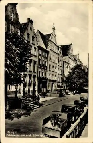 Ak Elbląg Elbing Westpreußen, Patrizierhäuser, Spieringstraße
