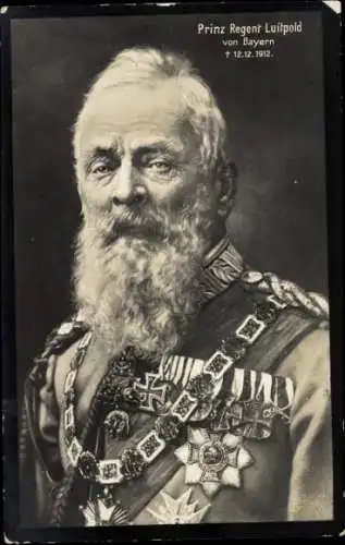 Ak Prinzregent Luitpold von Bayern, Portrait in Uniform