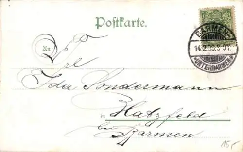 Litho Rittershausen Barmen Oberbarmen Wuppertal, Kirche in Laaken, Restaurant