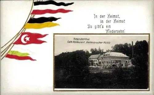 Ak Mettmann in Nordrhein Westfalen, Neandertal, Cafe Restaurant Hellenbrucher Mühle